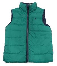 Zelená šušťáková zateplená obojstranná vesta Joules