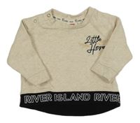 Svetlobéžová melírovaná mikina s nápisom River Island