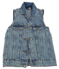 Modrá rifľová vesta Pep&Co