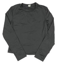 Tmavosivé crop tričko Shein