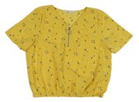 Žltá kvetovaná blúzka H&M