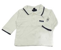 Biele polo tričko s vreckom H&M