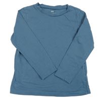 Modrošedé tričko H&M
