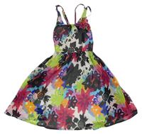 Farebné vzorované šifónové šaty s kvetmi George