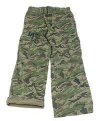Army plátěné podšité kalhoty s kapsami Next 