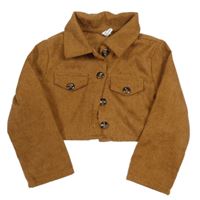 Béžové menšestrová crop blúzka Shein