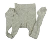 Smetanovo-šedé melírované punčocháče H&M