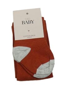 Nové - Rezavo-sivé pančuchy M&S