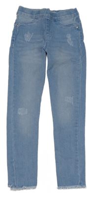 Svetlomodré džegíny s vyšúchaním Denim