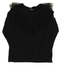 Čierne tričko so sieťovinou H&M