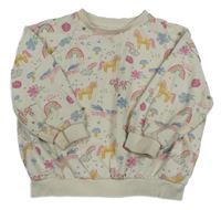 Smotanová mikina s jednorožcami George