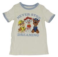 Bielo-svetlomodré tričko s Paw Patrol