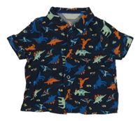 Tmavomodrá košile s dinosaury Primark