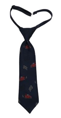 Tmavomodrá kravata s formulemi 