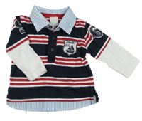 Pruhovano-bílé polo triko Jasper Conran