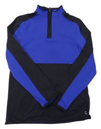 Černo-tmavomodrá sportovní mikina M&S