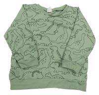 Svetlozelená mikina s dinosaurami H&M