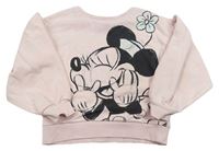 Svetloružová oversize mikina s Minnie Disney