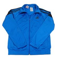 Modro-černá propínací sportovní mikina Adidas
