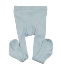 Světlemodré žebrované punčocháče 