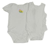 2x - Body - Bílé se lvíčkem F&F, bílé nátělníkové George