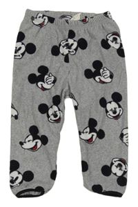 Sivé melírované fleecové nohavice s Mickey H&M