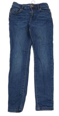 Modré skinny teplákové rifle Denim Co.