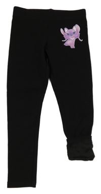 Černé teplákové zateplené legíny s Angelou PRIMARK