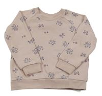 Pudrová mikina s kvietkami PRIMARK