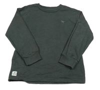 Tmavošedé melírované mikinotriko s dinosaurom Next