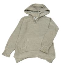 Svetlosivý melírovaný sveter s vreckom a kapucňou Pepperts!