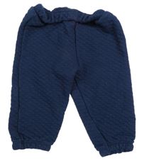 Tmavomodré prešívané vyteplené tepláky F&F