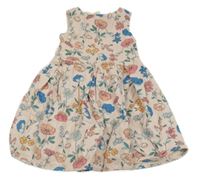 Světlepudrové vzorované šaty s kvietkami Tu