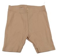 Svetlohnedé rebrované legínové kraťasy C&A