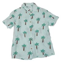 Mátová košile s palmami H&M