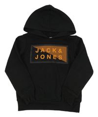 Černá mikina s logem a kapucí Jack & Jones
