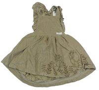 Pískové manšestrové laclové šaty s Marií a Lady Mothercare