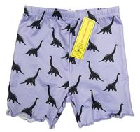 Lila elastické kraťasy s dinosaurami Shein