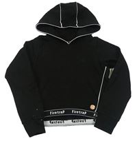 Čierna crop mikina s kapucňou Firetrap