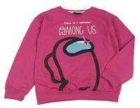 Tmavorůžová mikina s Among Us Primark