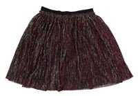 Čierno-stříbrno-ružová trblietavá sukňa H&M