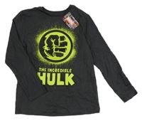 Nové - Antracitové triko s 3D znakem Hulka Primark