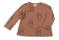 Hnedé tričko s Púem a Prasátkem H&M