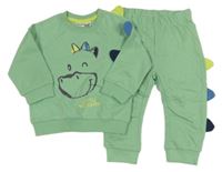 2set - Zelená mikina s dinosaurem + tepláky s ostny Ergee