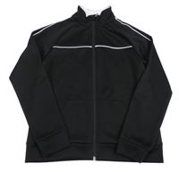 Čierna športová prepínaci mikina s pruhom H&M