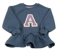 Tmavomodrá prešívaná mikina s písmenem Primark