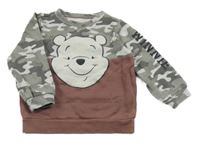 Sivo-vínová mikina s army vzorom a Púem C&A