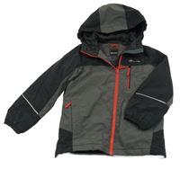 Antracitovo-černá šusťáková zateplená funkční bunda s kapucí Berghaus