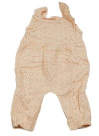 Světlerůžové madeirové podšité laclové kalhoty Primark