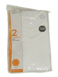 Nové - 2x bílé žebrované thermo triko M&S